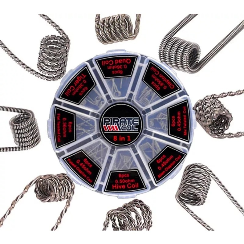Clapton Wire Pre Built - 48Pcs/Set 8 in 1 Prebuilt Coil